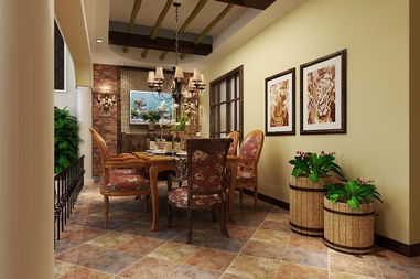 中海尚湖世家美式田園風格家裝樣板間，元洲裝飾設計師精品案例解析